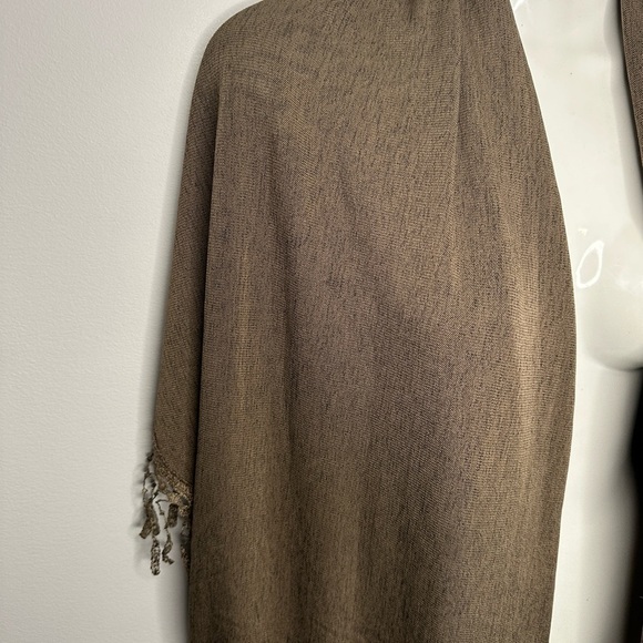 Papillon Vest Animal Print Brown Wrap Shawl Large - Picture 4 of 9